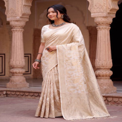 Premium Meenakari Jacquard Woven Saree with Blouse